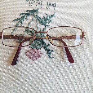 Silver Dollar Port Royale TATUM Bordeaux Purple EYEGLASSES 50-16-130mm